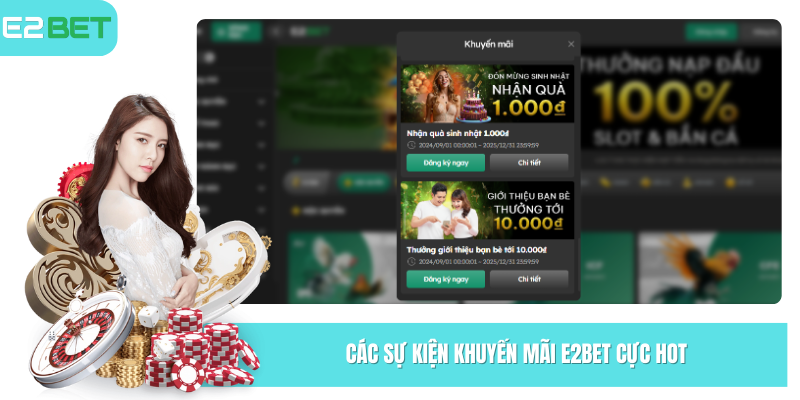 Các sự kiện khuyến mãi E2Bet cực hot